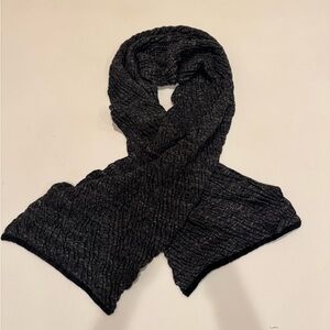 John Varvatos Charcoal Knit Scarf